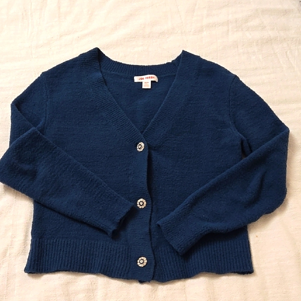 Cozy Teal  Button-Up Sweater Cardigan